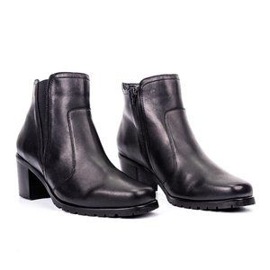 David Tate Women Fashion Black Leather Wide Fit Zip Dress Office Ankle Boots 10